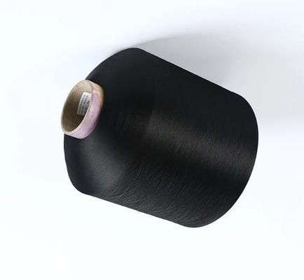 100% FDY Hell 150D Diamantgarn Schwarz Polyester Texturgarn für Etiketten