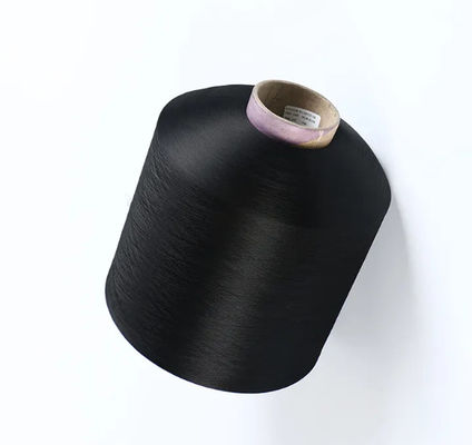 100% FDY Hell 150D Diamantgarn Schwarz Polyester Texturgarn für Etiketten