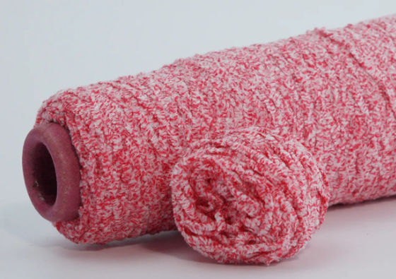 Zwei Mischfarben Chenille Garne Chunky 50% Polyester 50% Baumwolle