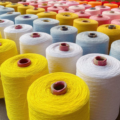 Schnittgewebe aus Polyester-Spun-Garn, speziell angefertigter Ring, warmgewebt, Polyester-Viskose-Garn