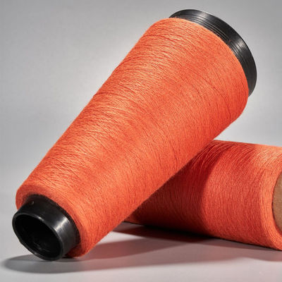 Schnittgewebe aus Polyester-Spun-Garn, speziell angefertigter Ring, warmgewebt, Polyester-Viskose-Garn